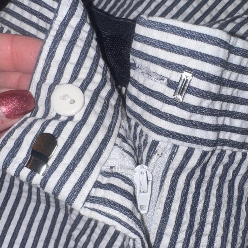 Women’s ZARA‎ blue stripped casual / dress pants - Picture 6 of 8
